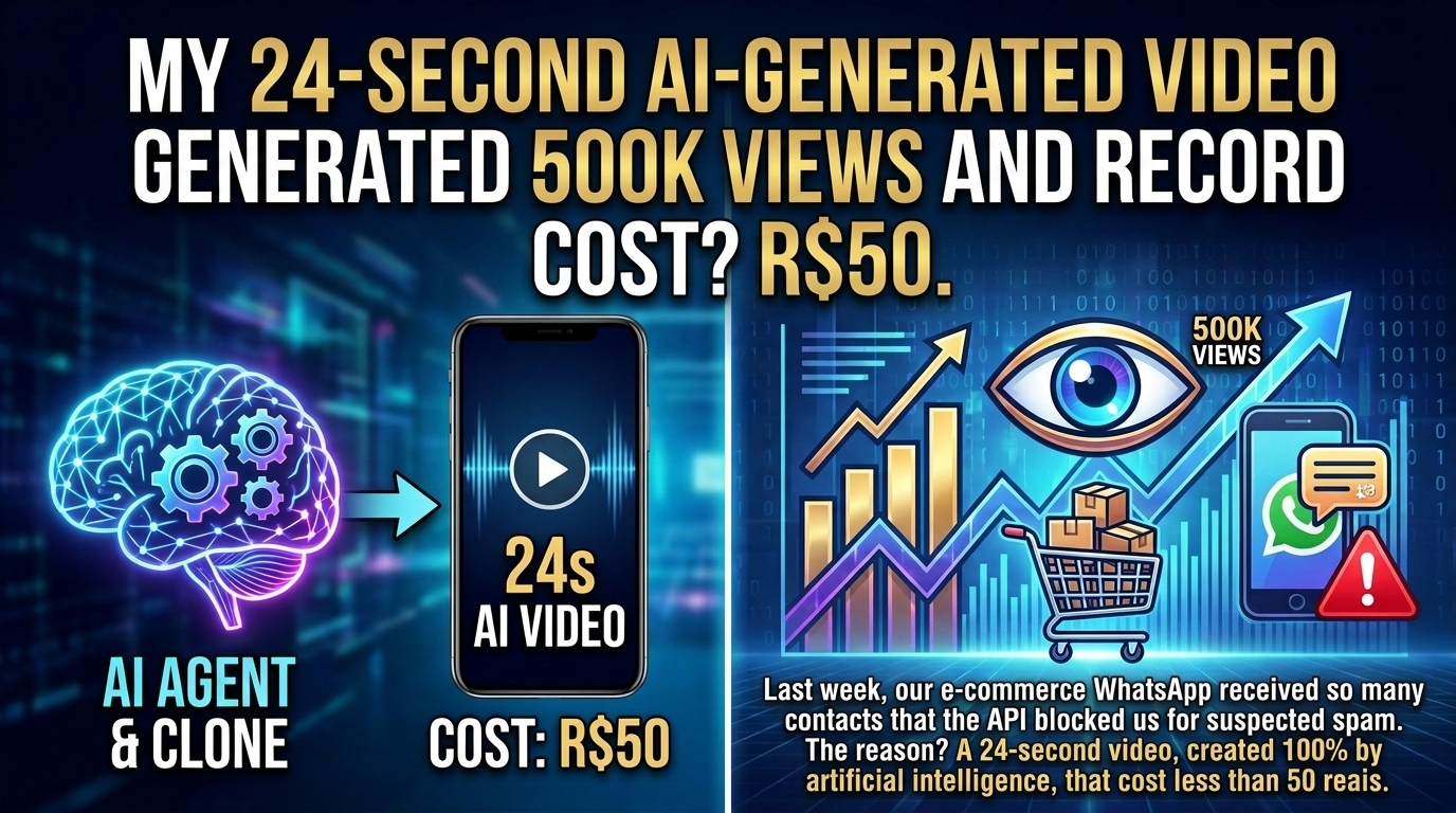 My 24-second AI-generated video generated 500k views and record sales. Cost? R$50.