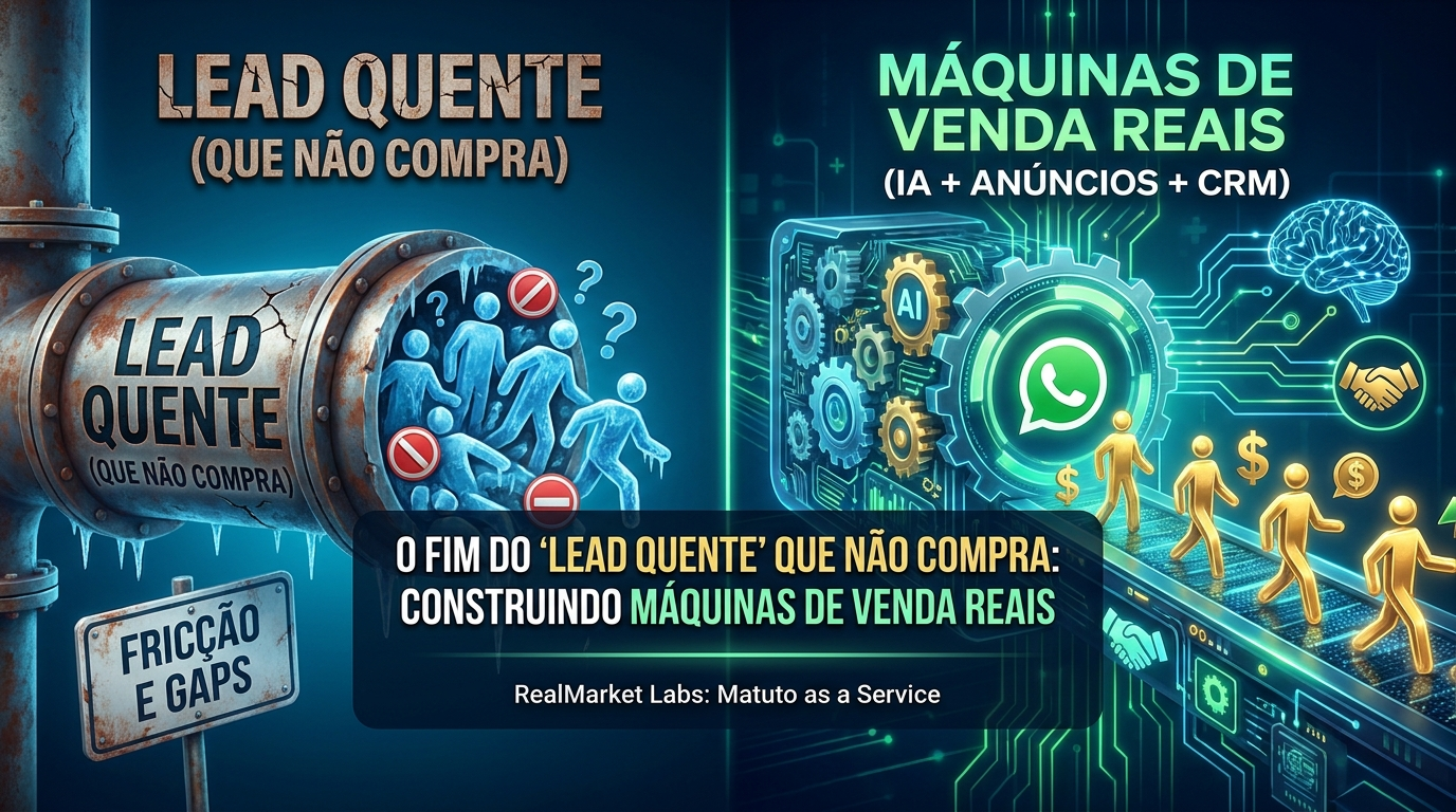 O fim do 'lead quente' que não compra: como estamos construindo máquinas de venda reais