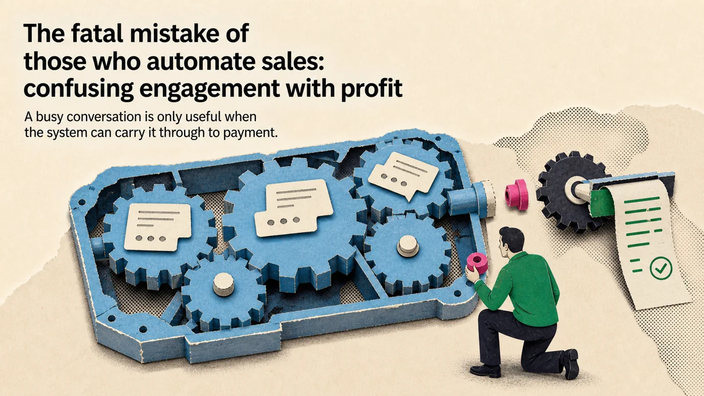 Editorial cover for The fatal mistake of those who automate sales: confusing engagement with profit