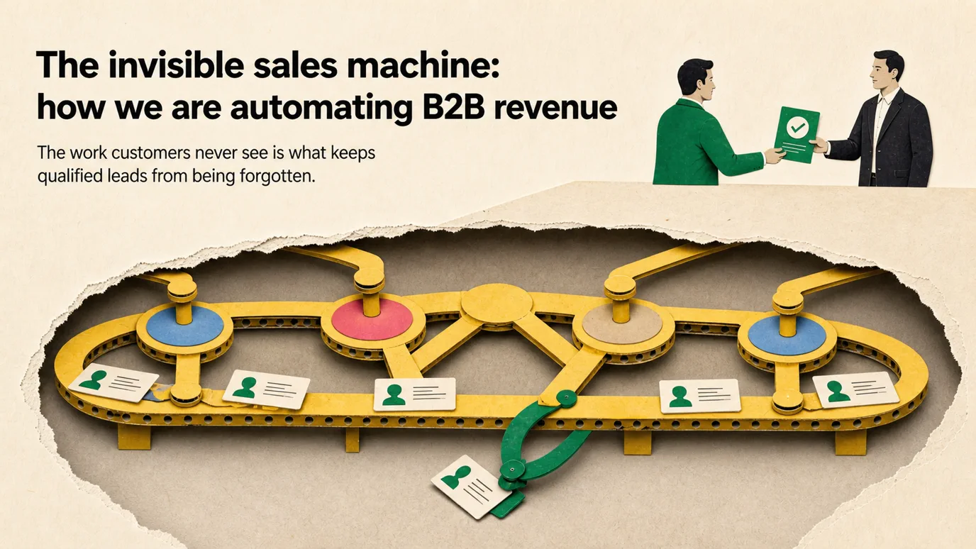 Editorial cover for The invisible sales machine: how we are automating B2B revenue
