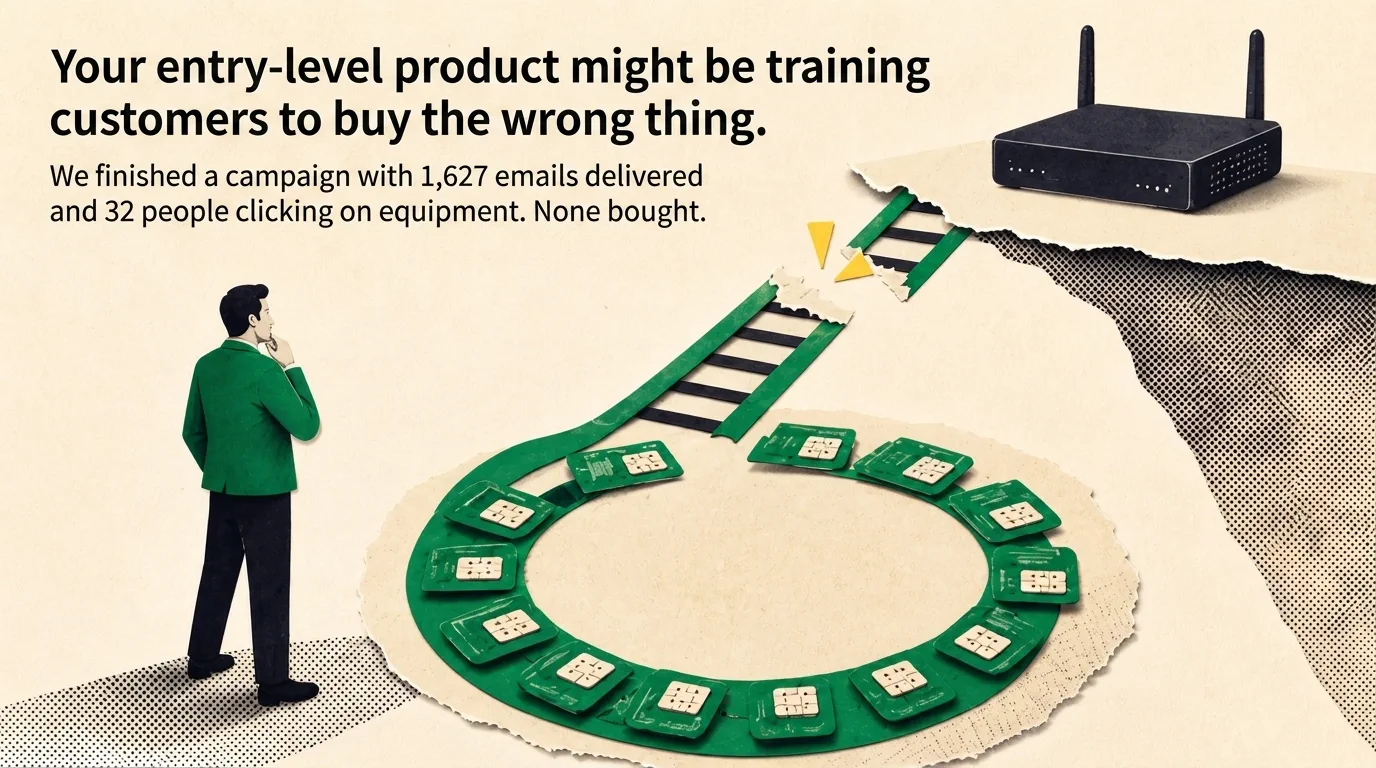Editorial cover for Your entry-level product might be training customers to buy the wrong thing