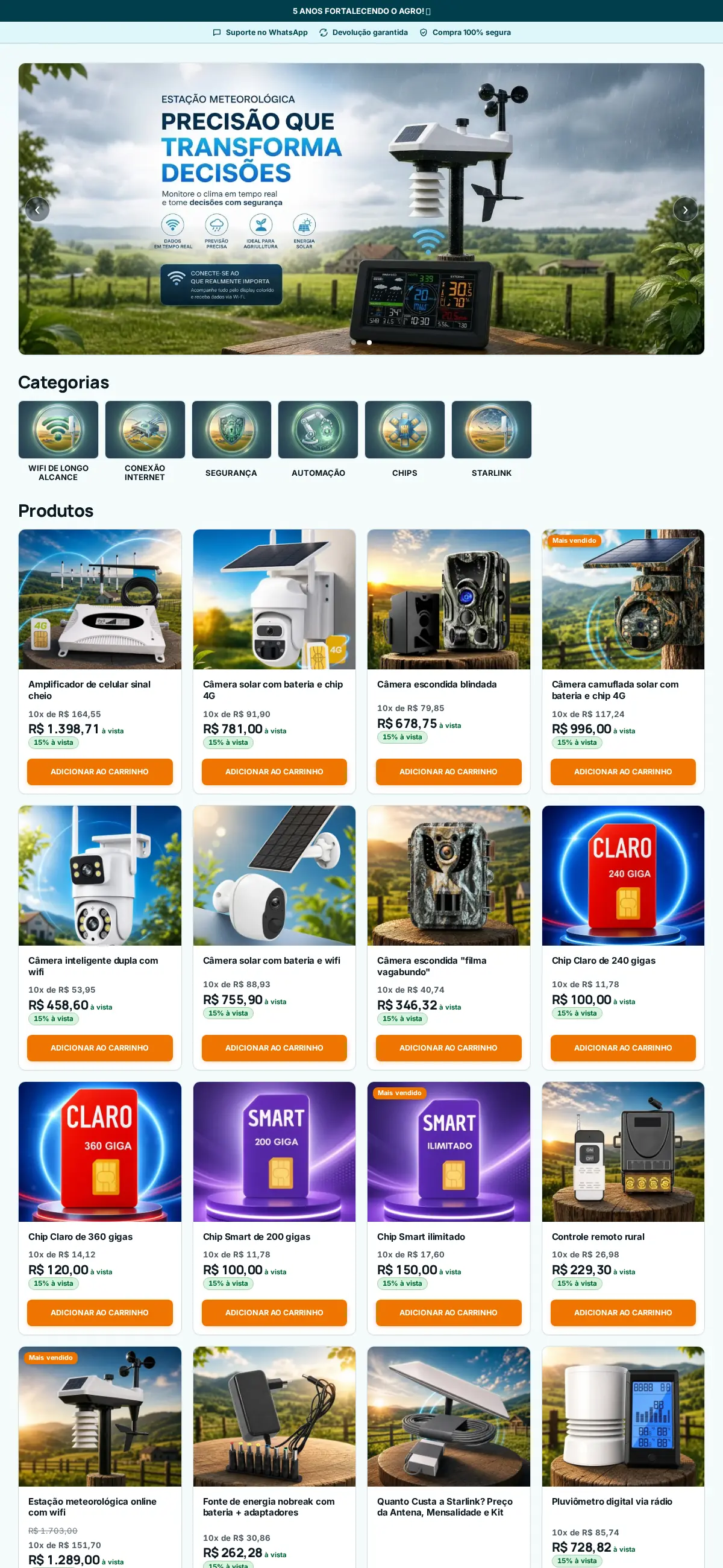 Fuga pras Colinas regional ecommerce storefront