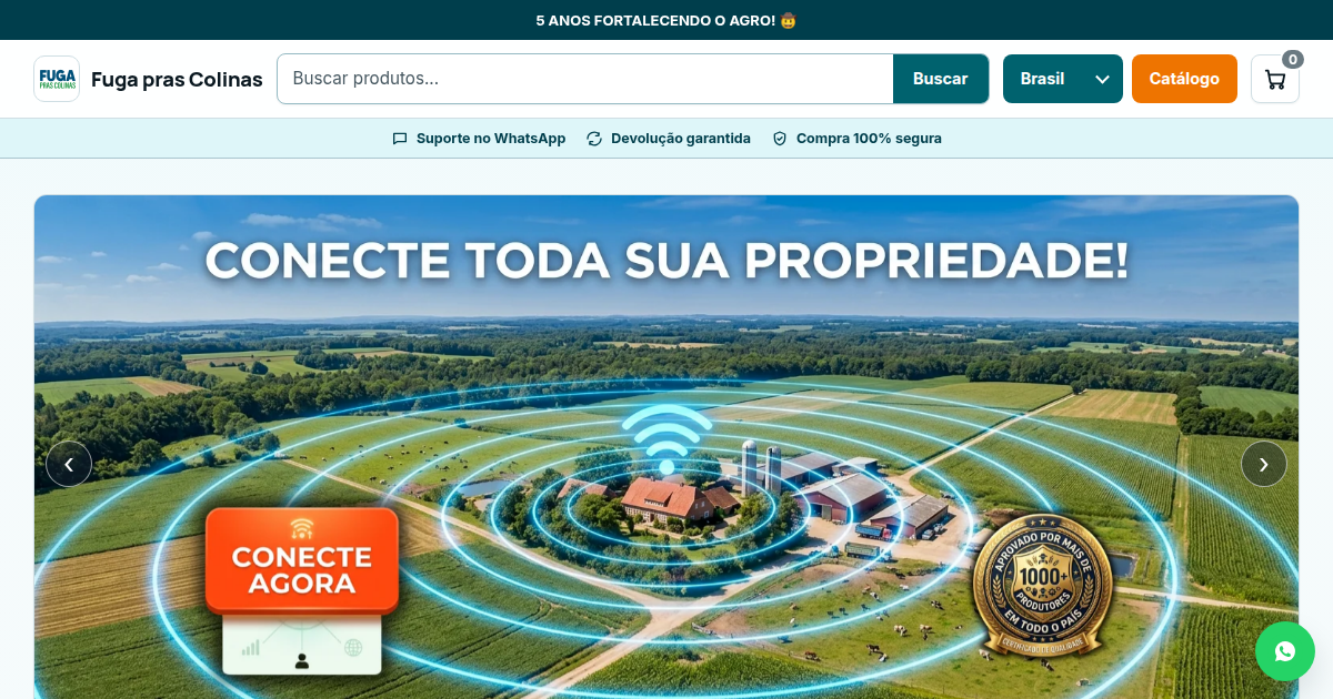 Fuga pras Colinas regional ecommerce storefront